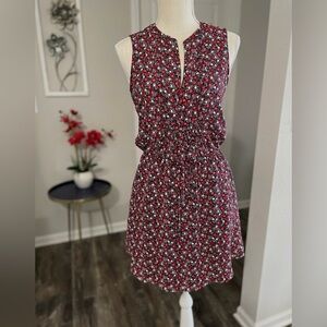 Gap Women’s Black Pink White Floral Sleeveless Dress Size XS